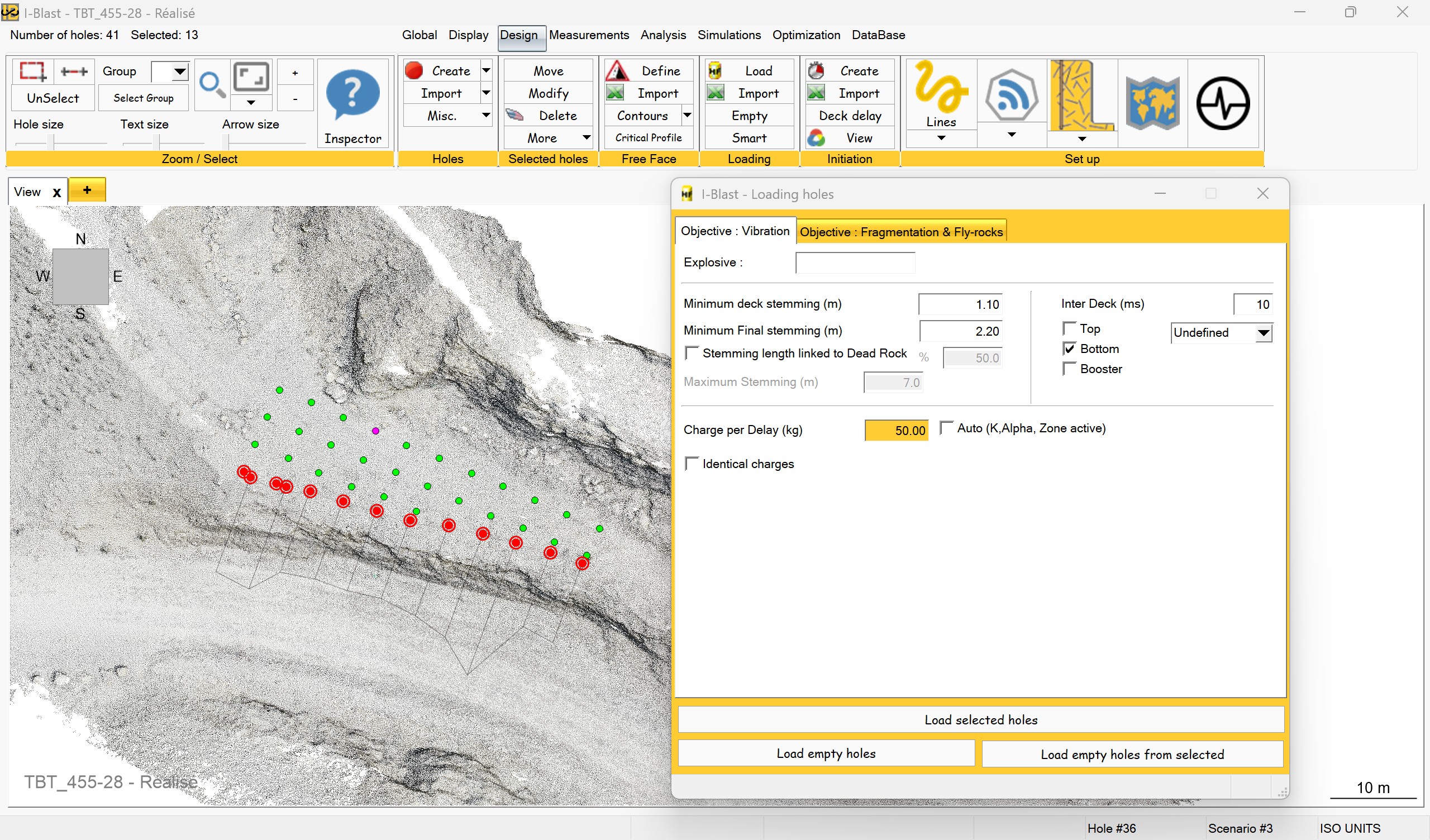 Automatic hole loading dialog