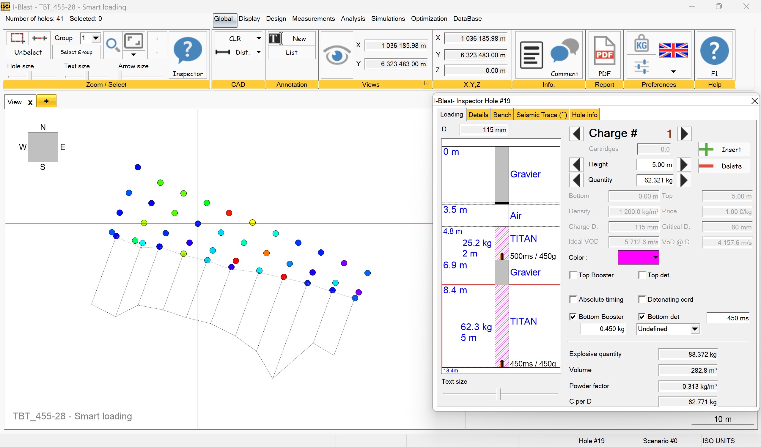 Smart loading with charge detail