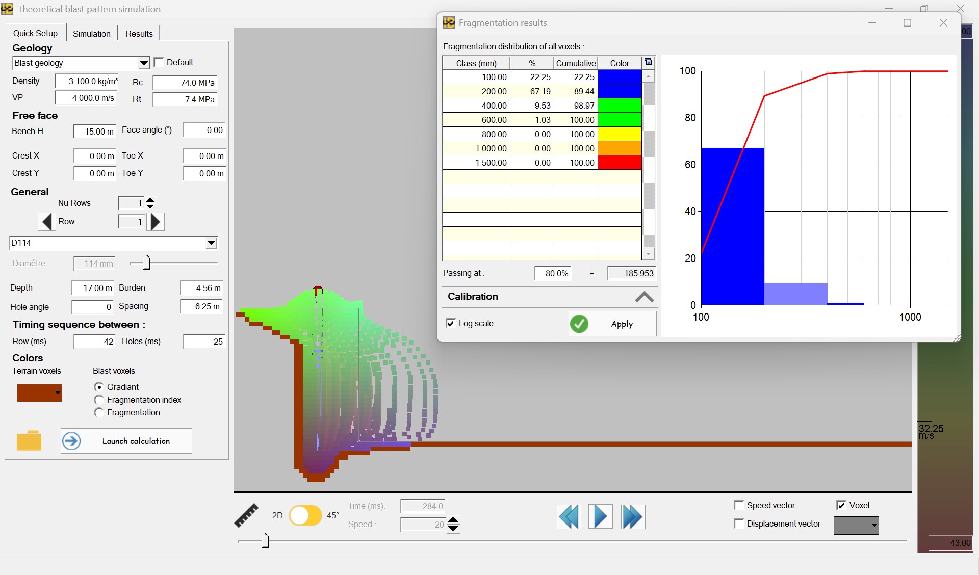 Fragmentation simulation